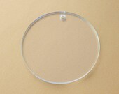 100 Round Clear Acrylic Discs Shapes with Holes, Clear Acrylic Keychain Blanks, laser cut circle, Jewelry Blanks - Acrylic Blanks for Vinyl