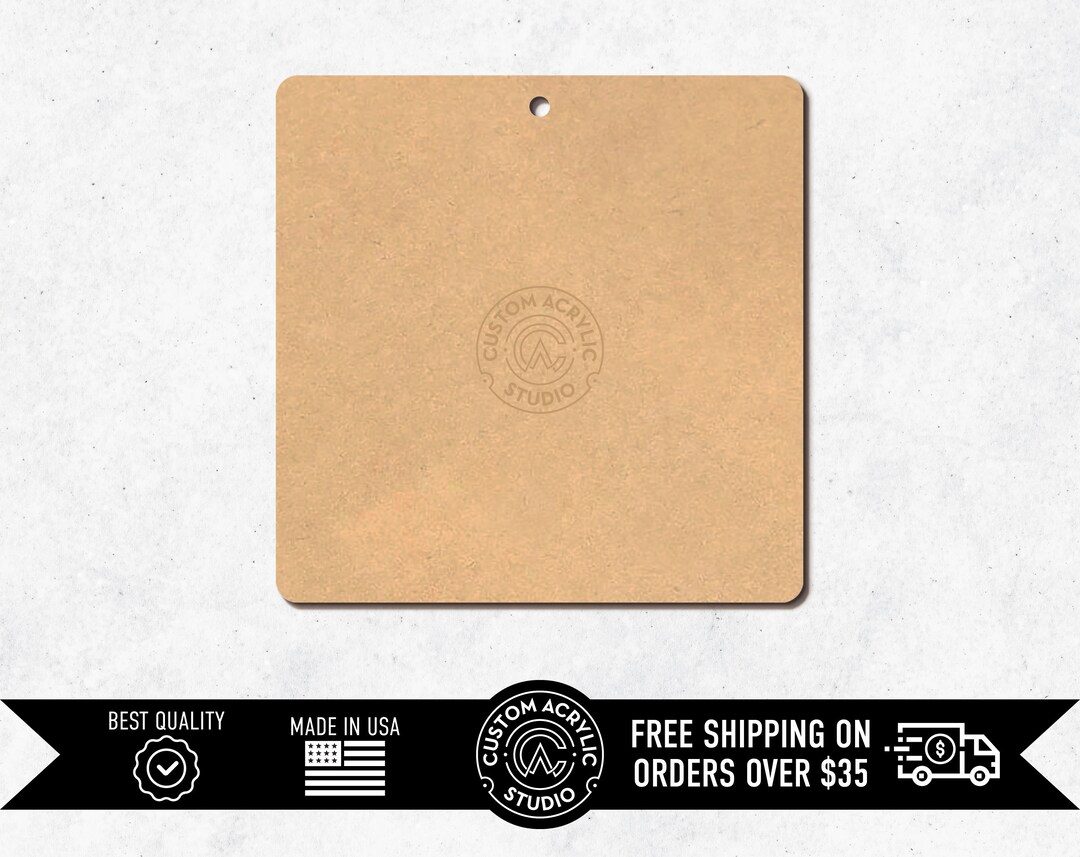 Square Acrylic Blanks With Rounded Corners, Acrylic DIY Craft Blank, Clear Acrylic Square Shape