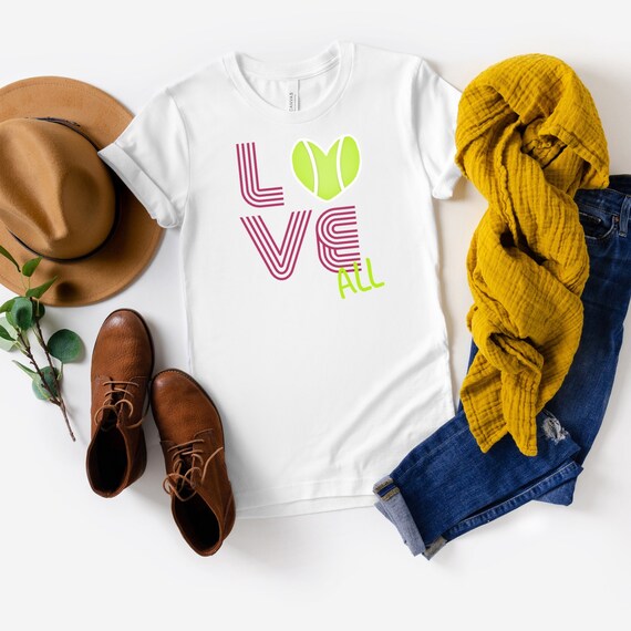 Love All Tennis T shirt Girl s Tennis Team Shirt Tennis Coach
