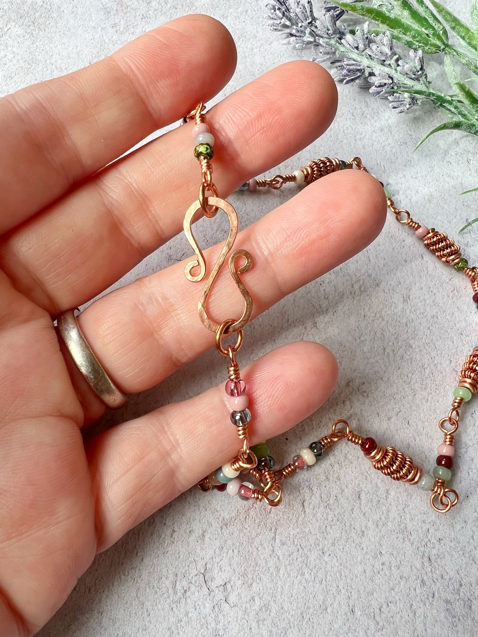 Copper Coil Necklace Copper Anniversary Gift for Wife Gift Etsy UK