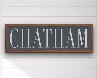 Chatham Sign, Cape Cod Sign, Large Canvas Sign, Cape Cod MA, Coastal Sign, Beach Decor, Cape Cod Decor, Chatham Wall Art, Cape Cod Decor
