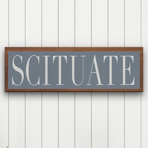 Scituate MA Sign, Scituate Sign, Wood Sign, Wall Sign, City and Town Sign, Housewarming Gift, Wedding Gift, Engagement Gift, Closing Gift