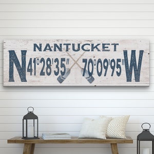 Longitude latitude Sign, Personalized Coordinates Sign, Family Name Lat Long, Rustic Oars Paddles Coordinates, Custom Personalized Gift