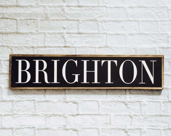 Wedding Gift Boston Wall Sign Fenway Boston MA Sign Closing Gift City and Town Sign Wood Sign Housewarming Gift Fenway Sign