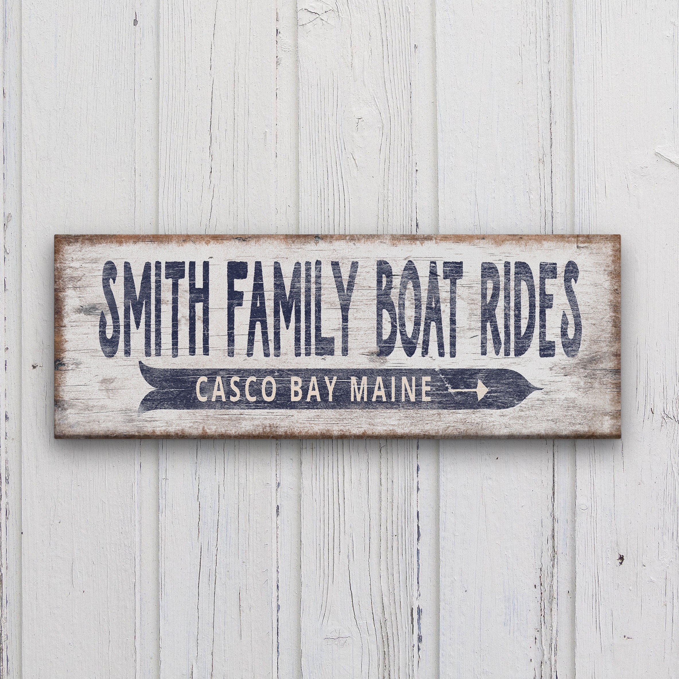 Boay Ride Sign Personalized Retro Boat Ride Sign, Customizable Lake Coastal Decor ...