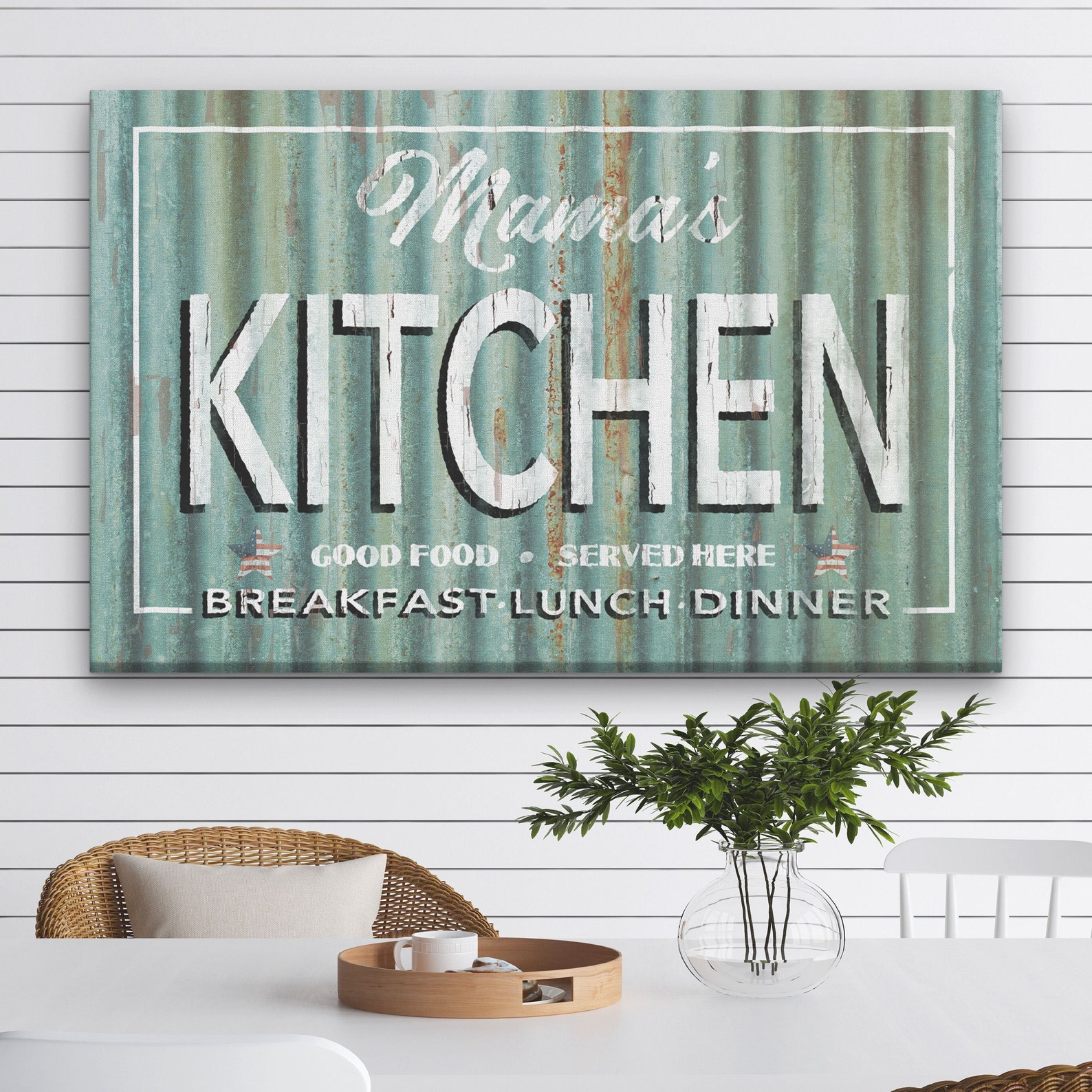 Personalized Tin Kitchen Signs Vintage Rustic Metal Look Etsy