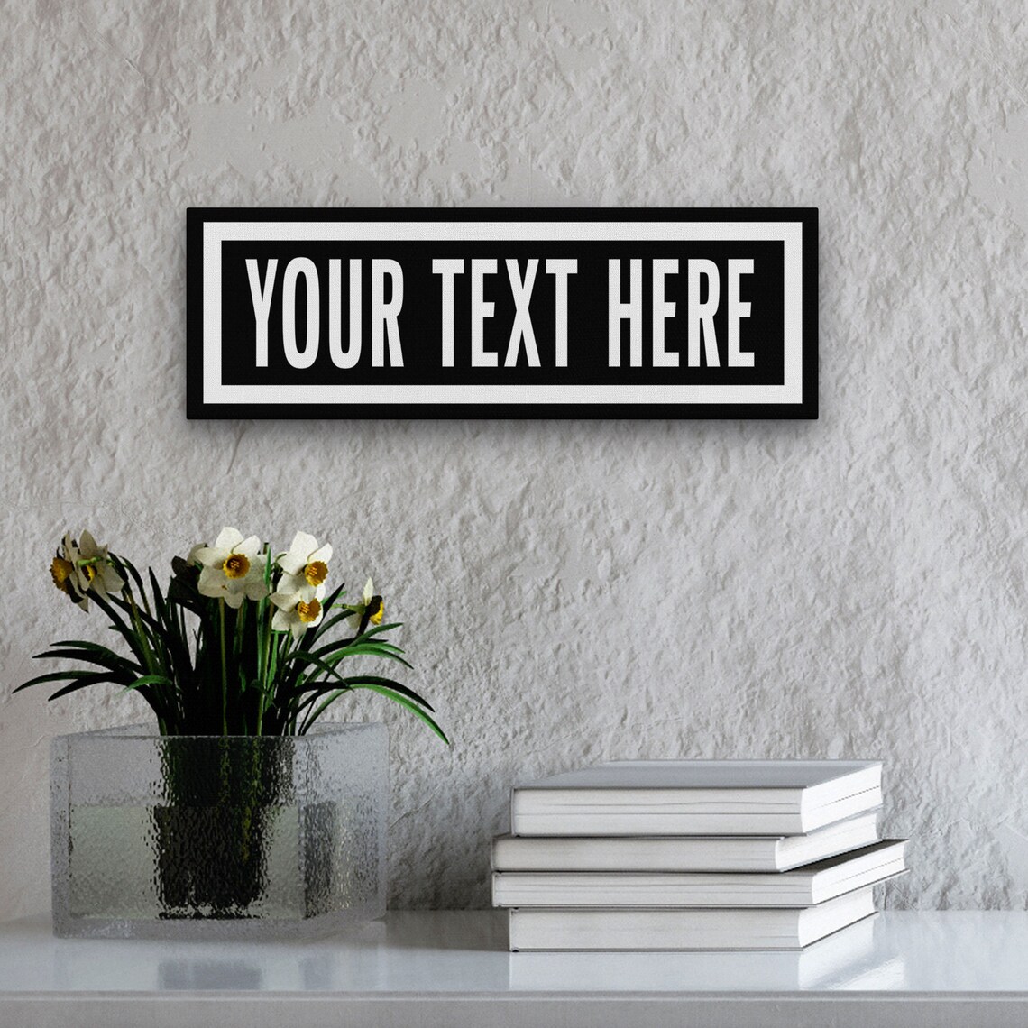 Customizable Sign | Clean Distressed Metal Look | Personalized Wall ...