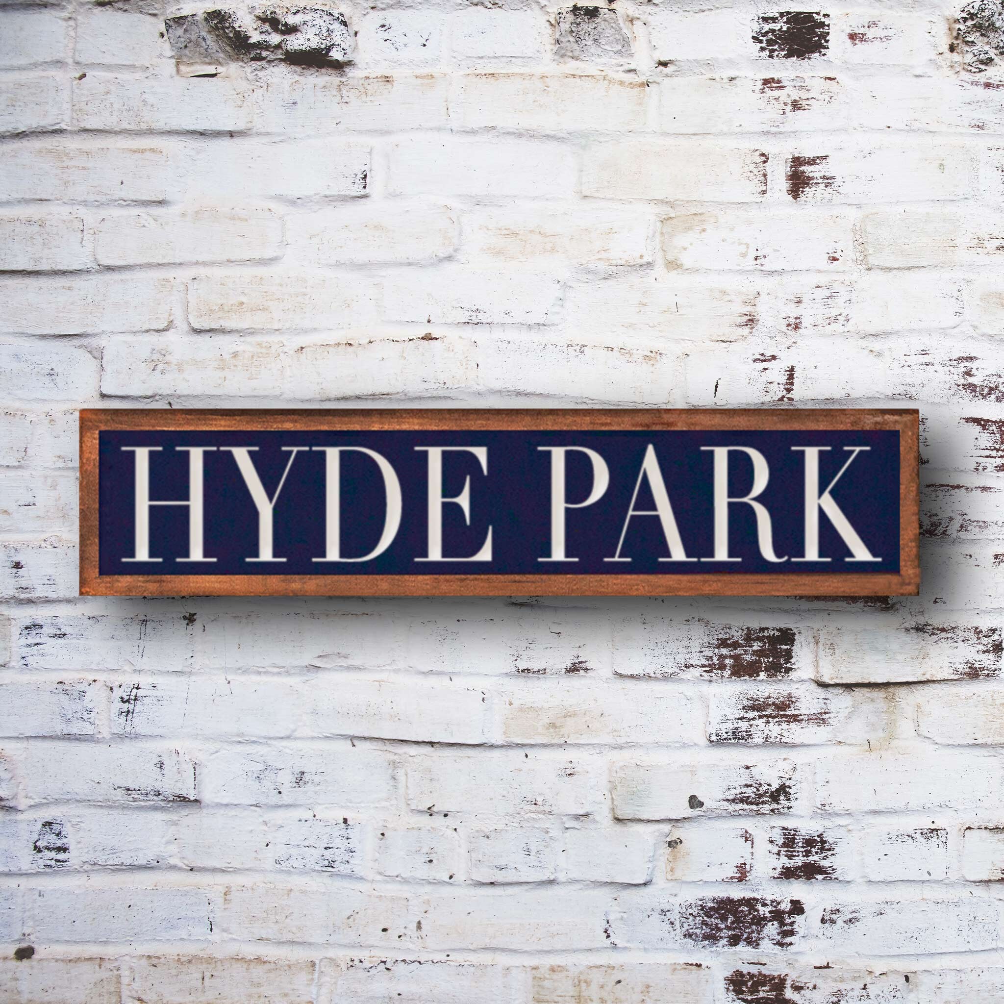 Cartel de Hyde Park Hyde Park Windy City Sign Chicago Wood Etsy