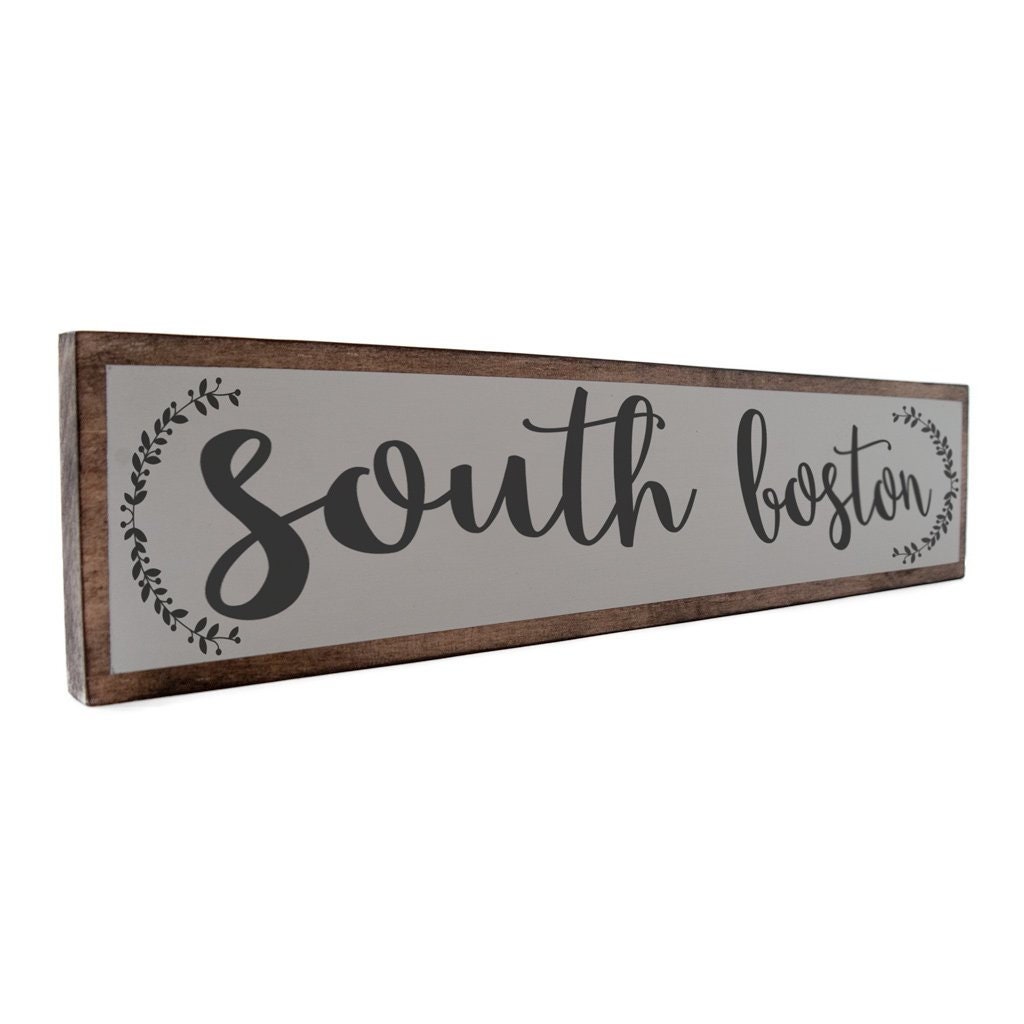 South Boston MA Sign Southie Sign Boston Sign Wood Sign Etsy