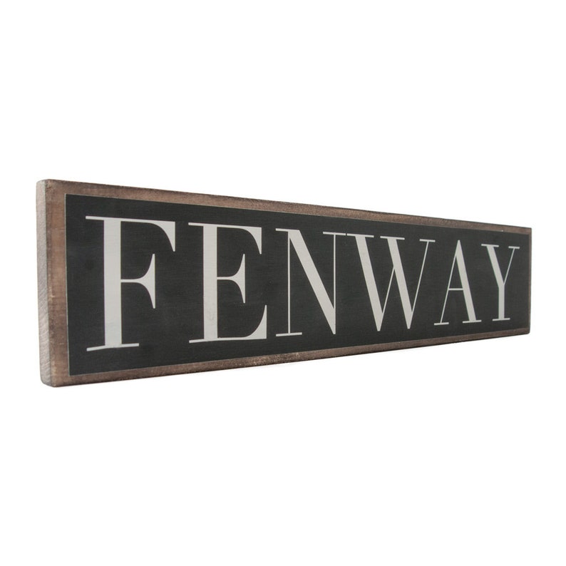 Wedding Gift Boston Wall Sign Fenway Boston MA Sign Closing Gift City and Town Sign Wood Sign Housewarming Gift Fenway Sign