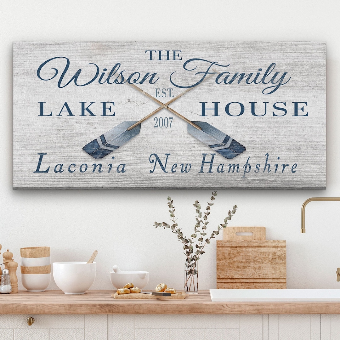 Family Lake House Arrow Sign III