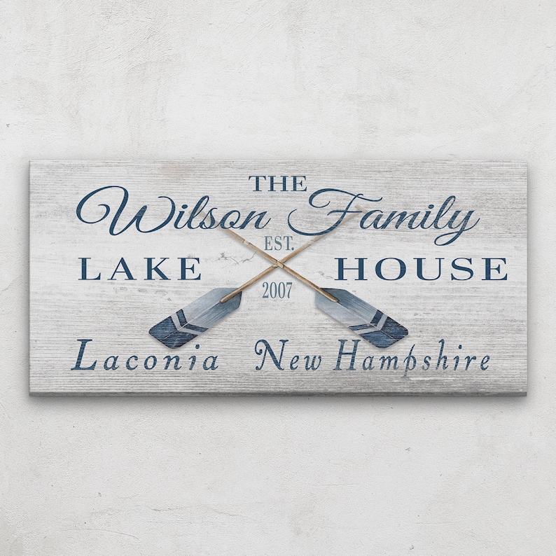 Family Lake House Rustic Sign II main image 1
