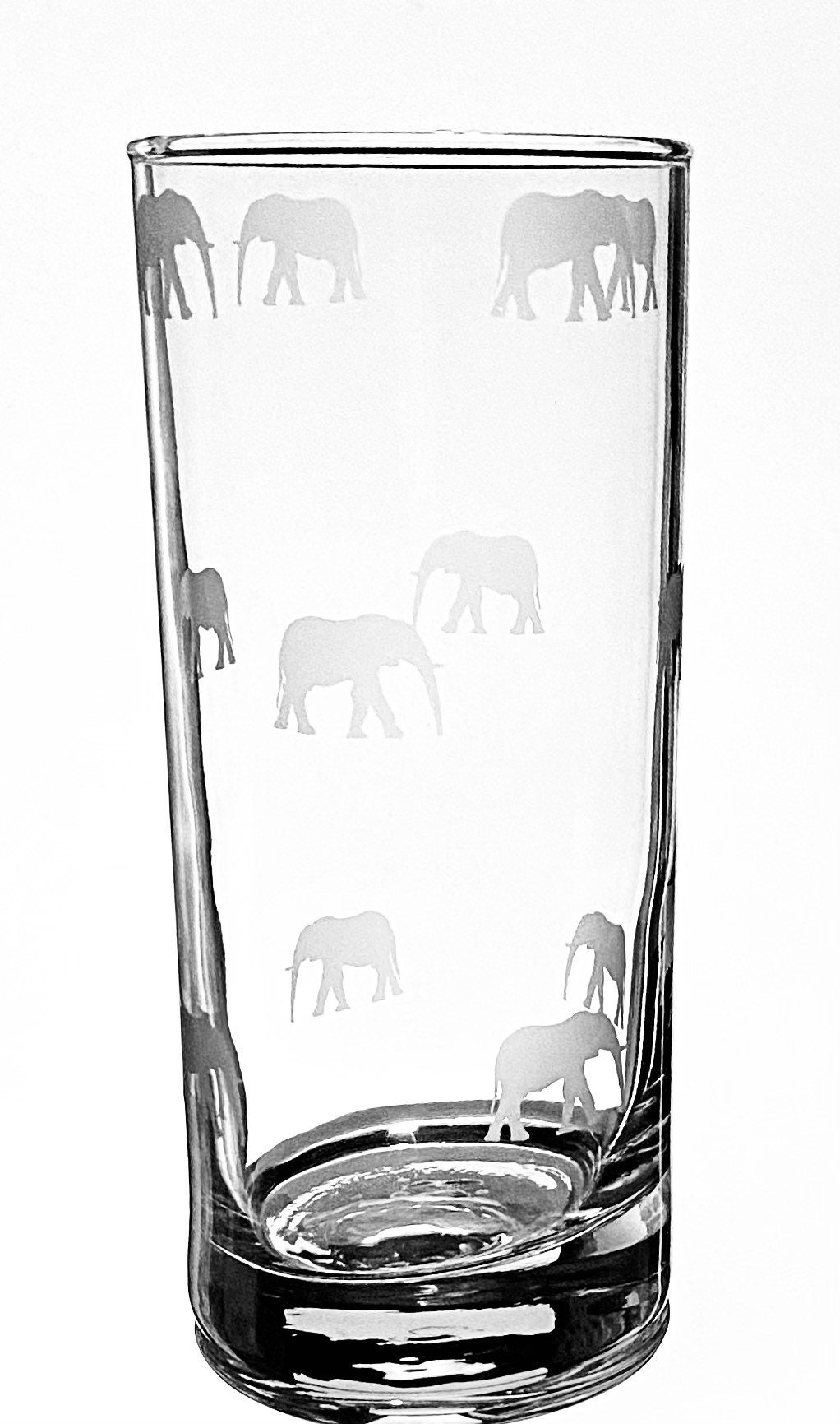Elephant Etched Hiball Glass Elephant Glass Elephant Etsy UK