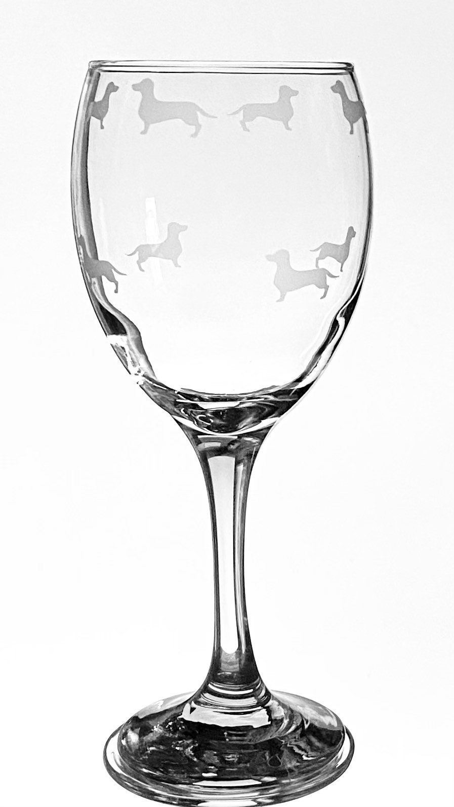 Dachshund Etched Wine Glasses//sausage Dog Wine Glass// Dachshund Glass