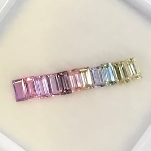 4x2mm Natural Unheated Fancy sapphires Good Quality Shape Baguettes loose stones Ring set 11 stone
