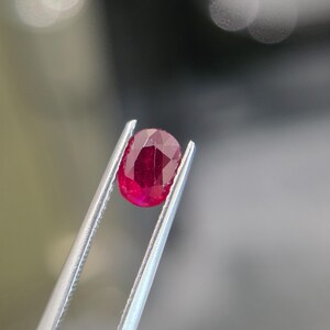 1.03 Ct Natural Mozambique Ruby | 7x5.2mm Oval Cut Loose Gemstone | Deep Red Pigeon Blood Ruby for Custom Ring or Pendant&quot;