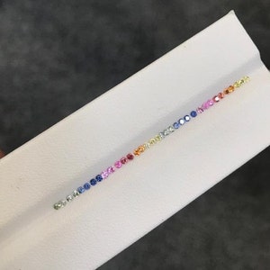 1,5 MM | REGENBOGEN | SAPHIRE | RUNDEN | 35 Steine | 1 Ring Set