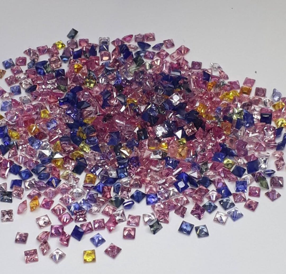 2mm Princess Cut Ceylon Multi Sapphire Loose Stones - 30 Pcs - Etsy