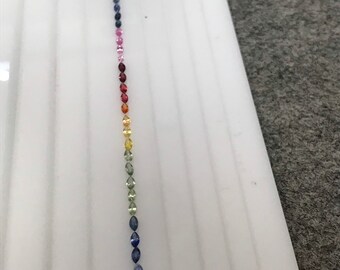 4x2mm Rainbow Sapphires Marquise loose stones tennis Bracelet sets