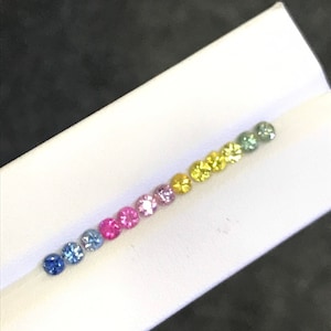 Rainbow Sapphire Set: 3.2mm Round Cut Loose Gemstones