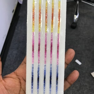 2,5 mm regnbågsrubiner safir prinsesslipade lösa stenar tennisarmband linjer 18 cm