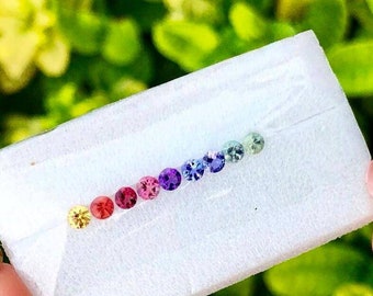 3mm Rounds Of Natural Rainbow Stones Rings Or Earring Set