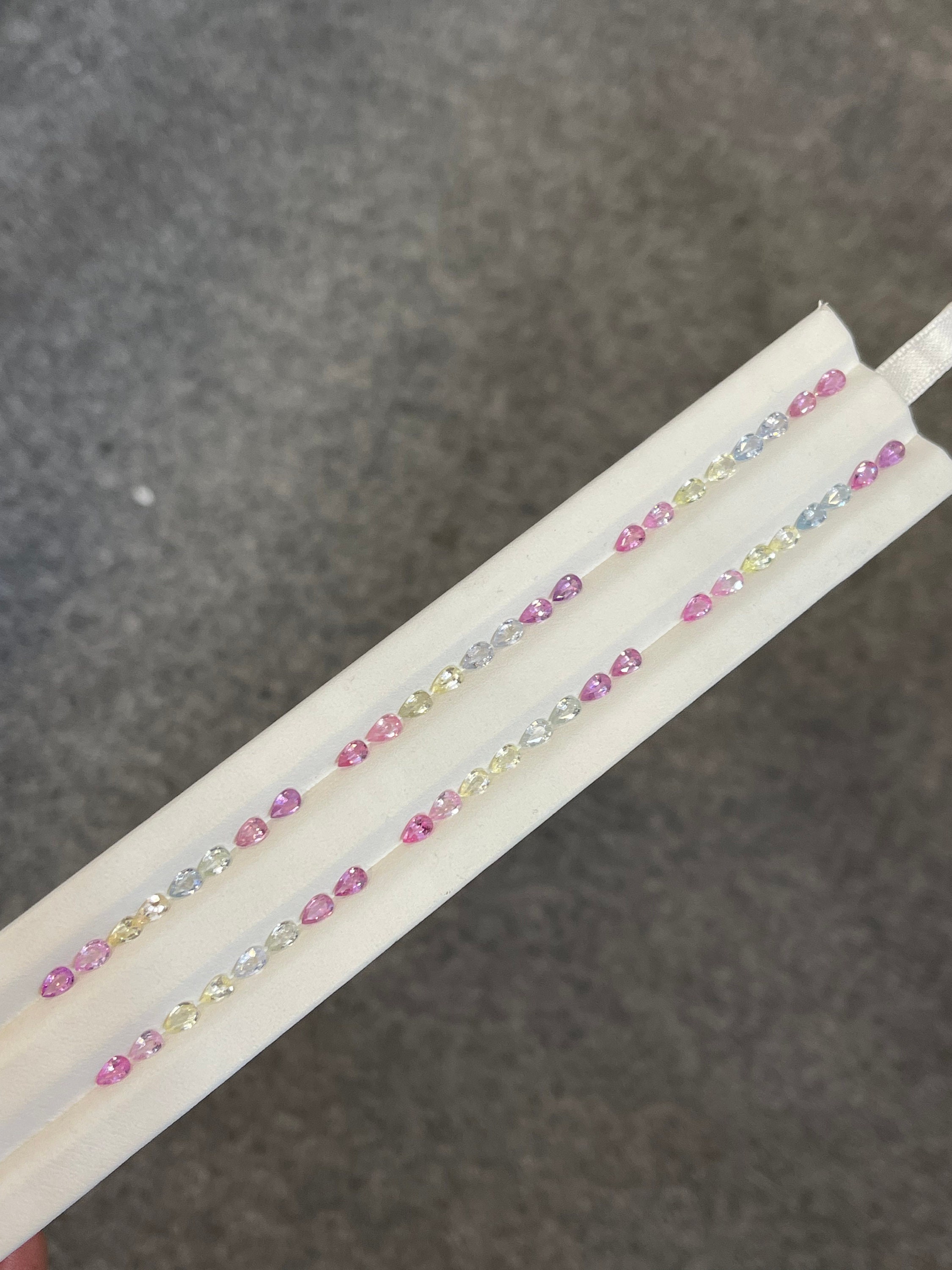 5x3mm Natural Noheat Fancy Pestal Sapphires Good Quality Shape Pear CUT ...
