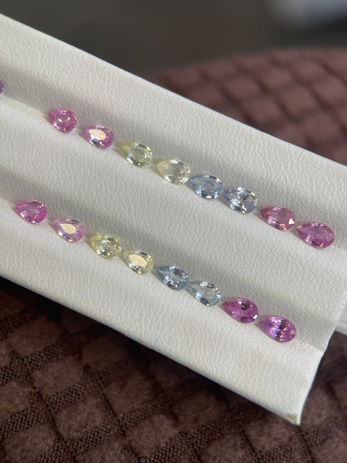 5x3mm Natural Noheat Fancy Pestal Sapphires Good Quality Shape Pear CUT ...