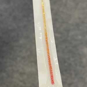 2mm Orange Yellow Sapphire Light to Dark Rounds Brilliant Cut Bracelet Set 70pcs