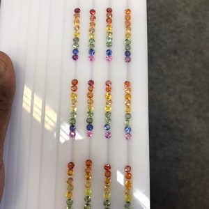 4mm Rounds Natural Fancy sapphires loose Rings set