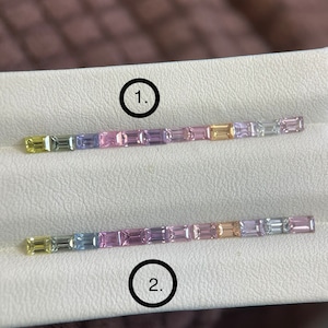 3x2mm • Natura l • Fancy Sapphires No-heat• Baguettes • Mixed • 1 Ring Set • Loose Stones