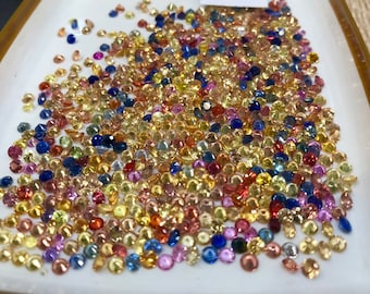 3mm Multi Sapphires Very Good Quality Brillion Cut 15 Stones Several Packs