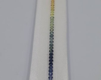 2.5mm Rainbow Colors Sapphires Bracelet loose stones 7inch 70 pcs