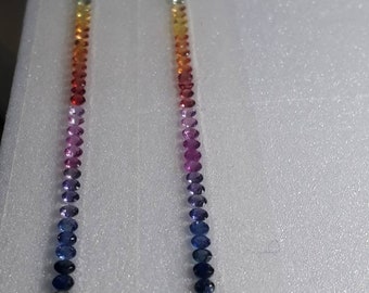 2.5mm Rounds Rainbow Sapphires Tennis Bracelet loose stones sets Beautiful Desing