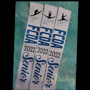 Senior Sash - Graduating Senior - Gift for Dancer Athlete - Gift Idea - Class of 2025 cheer gymnastics sports senior night Competition Dance