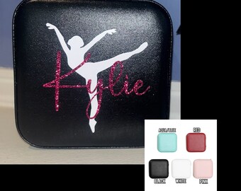 Dance Jewelry Case - Mirror - Competition Jewelry Organizer Cheer - Gift for Dancer - Travel - Big Little Gift Idea - Personalized