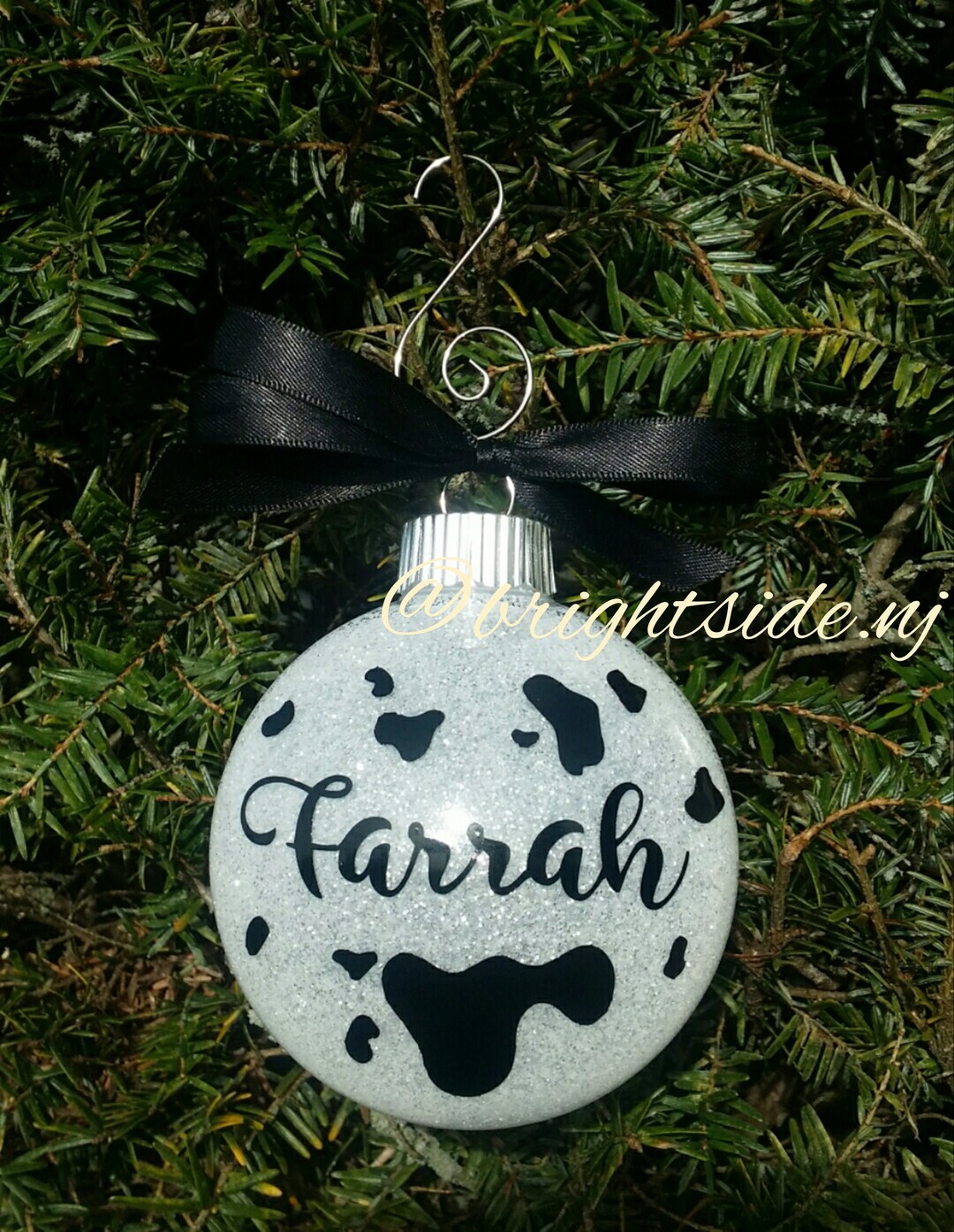 Cow Print Ornament Personalized Christmas Gift Teen Etsy