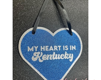 College Door Hanger - Mom - Bedroom Door - My Heart Is At College - Gone To College - Glitter Bow