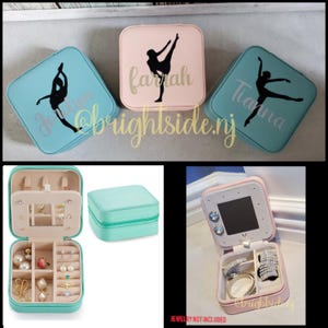 Dance Jewelry Case - Mirror - Competition Jewelry Organizer Cheer - Gift for Dancer - Travel - Big Little Gift Idea - Personalized