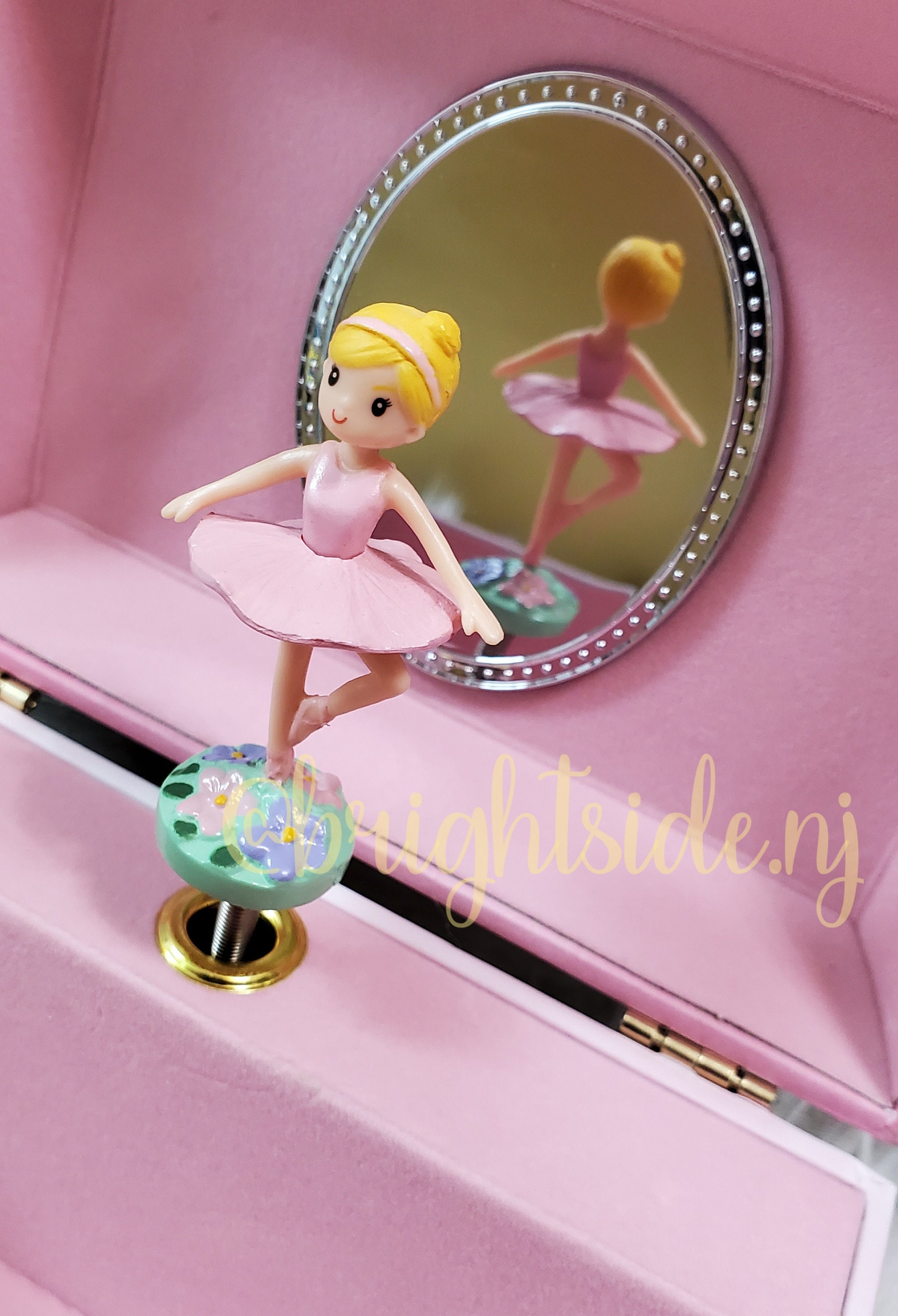 Personalized Music Box Ballerina Swan Lake Pink Dancer Etsy
