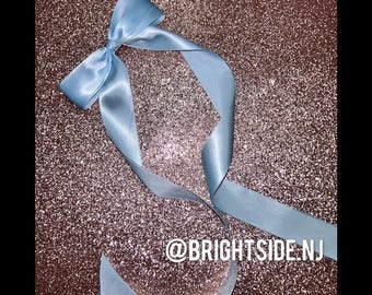 Dance Hair Bow - Long Single Tail - Satin - Coquette Gameday Sorority - Ribbon - Hair Clip - Convention trend
