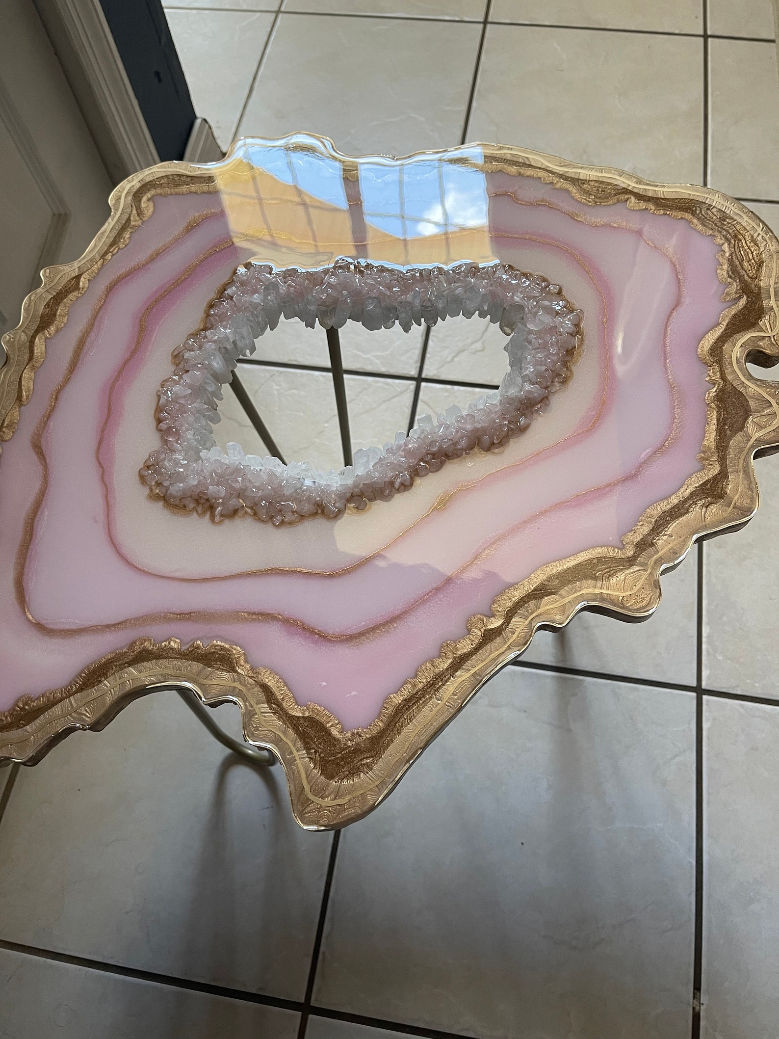 Custom Table Resin Table Geode Art Crystals Quartz Geode Etsy Singapore