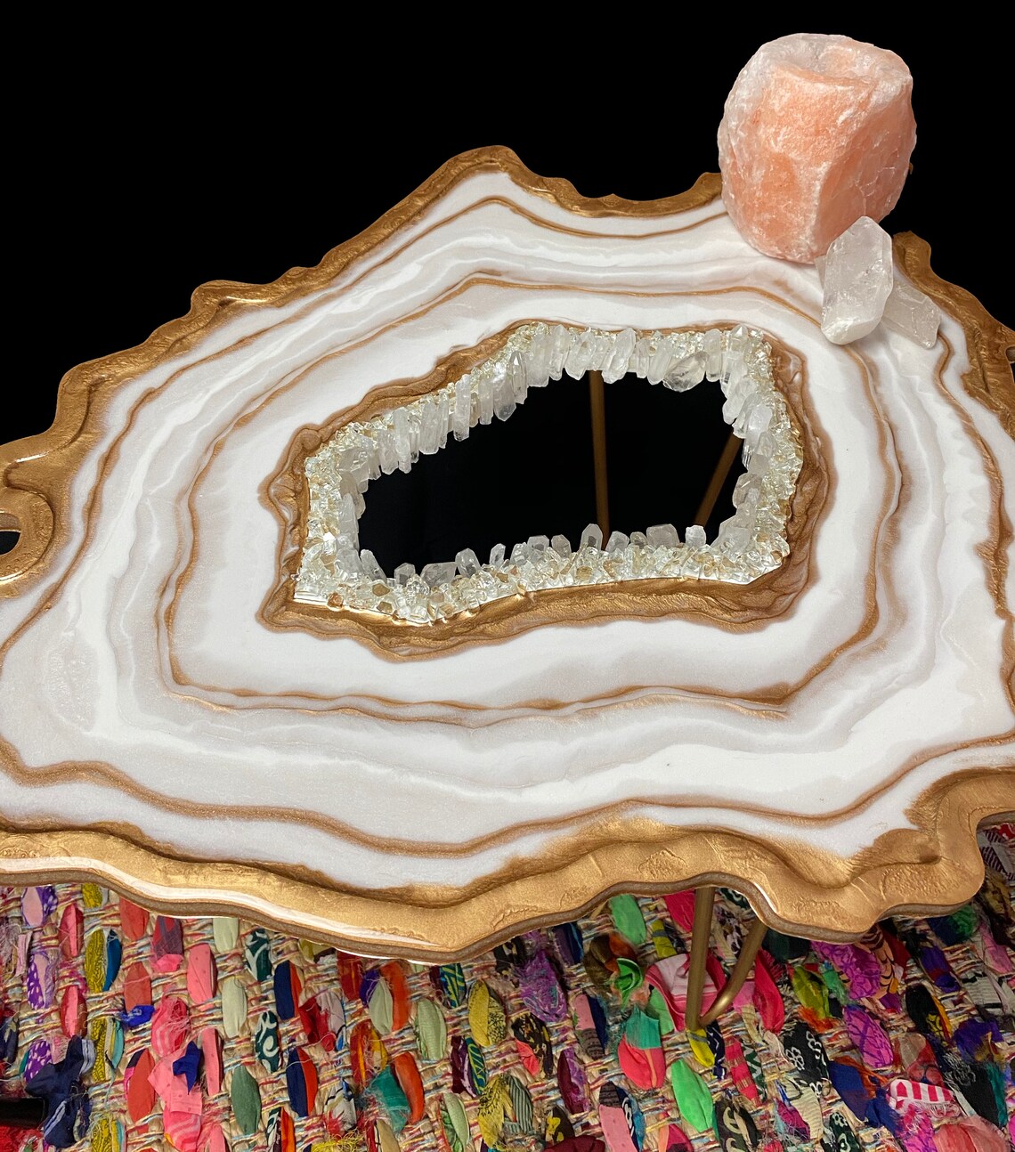 Custom Table Resin Table Geode Art Crystals Quartz Geode Etsy Singapore