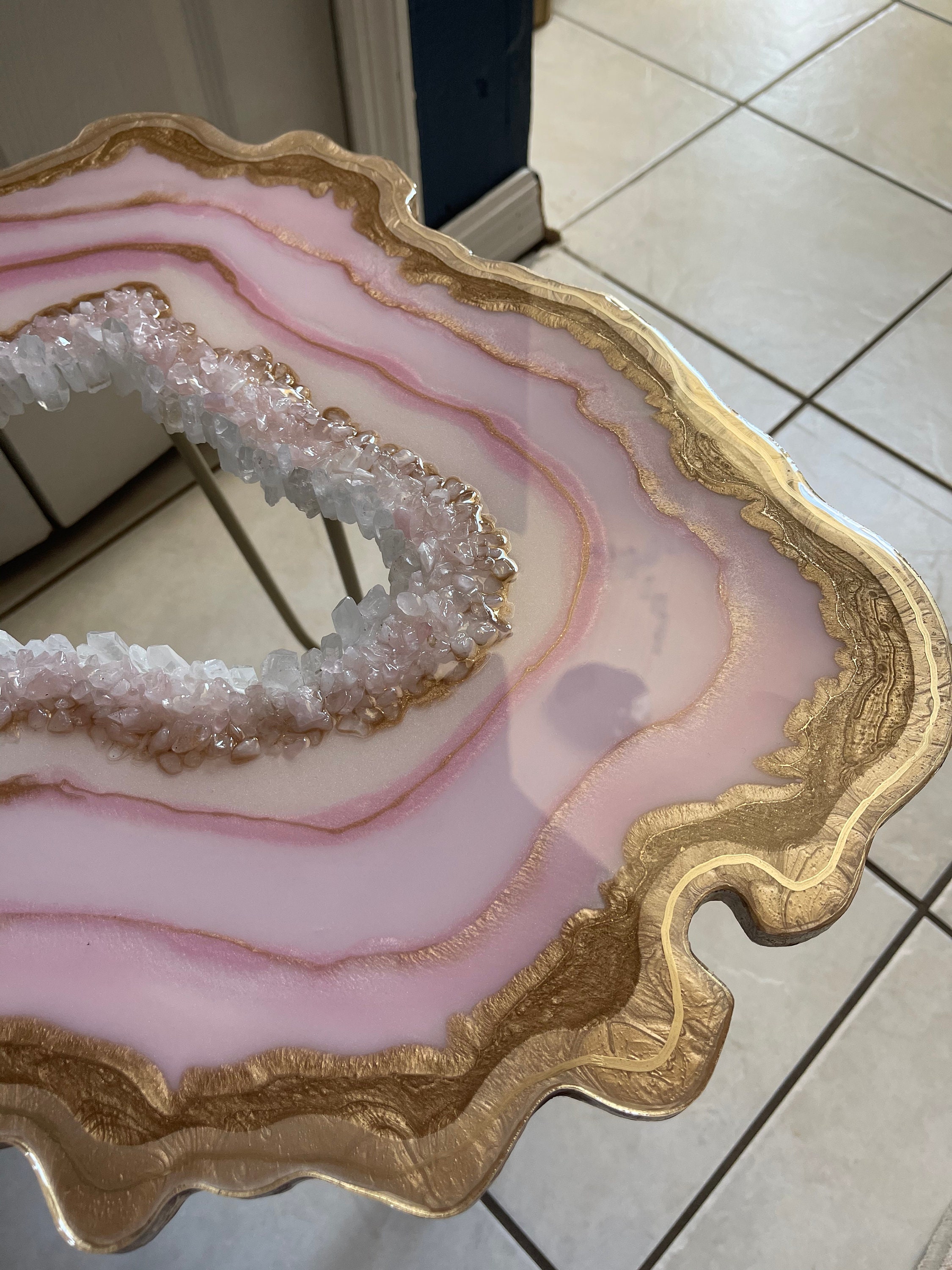 Custom Table Resin Table Geode Art Crystals Quartz Geode Etsy Singapore