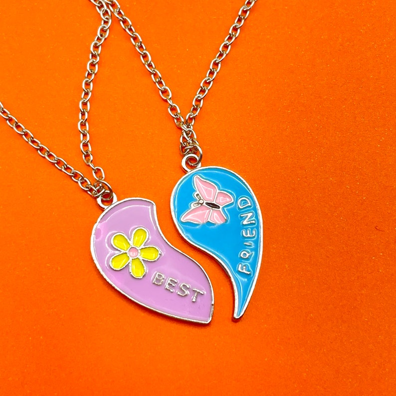 Pastel Bff Necklaces Bff Necklace for 2 Pastel Y2K Style Etsy