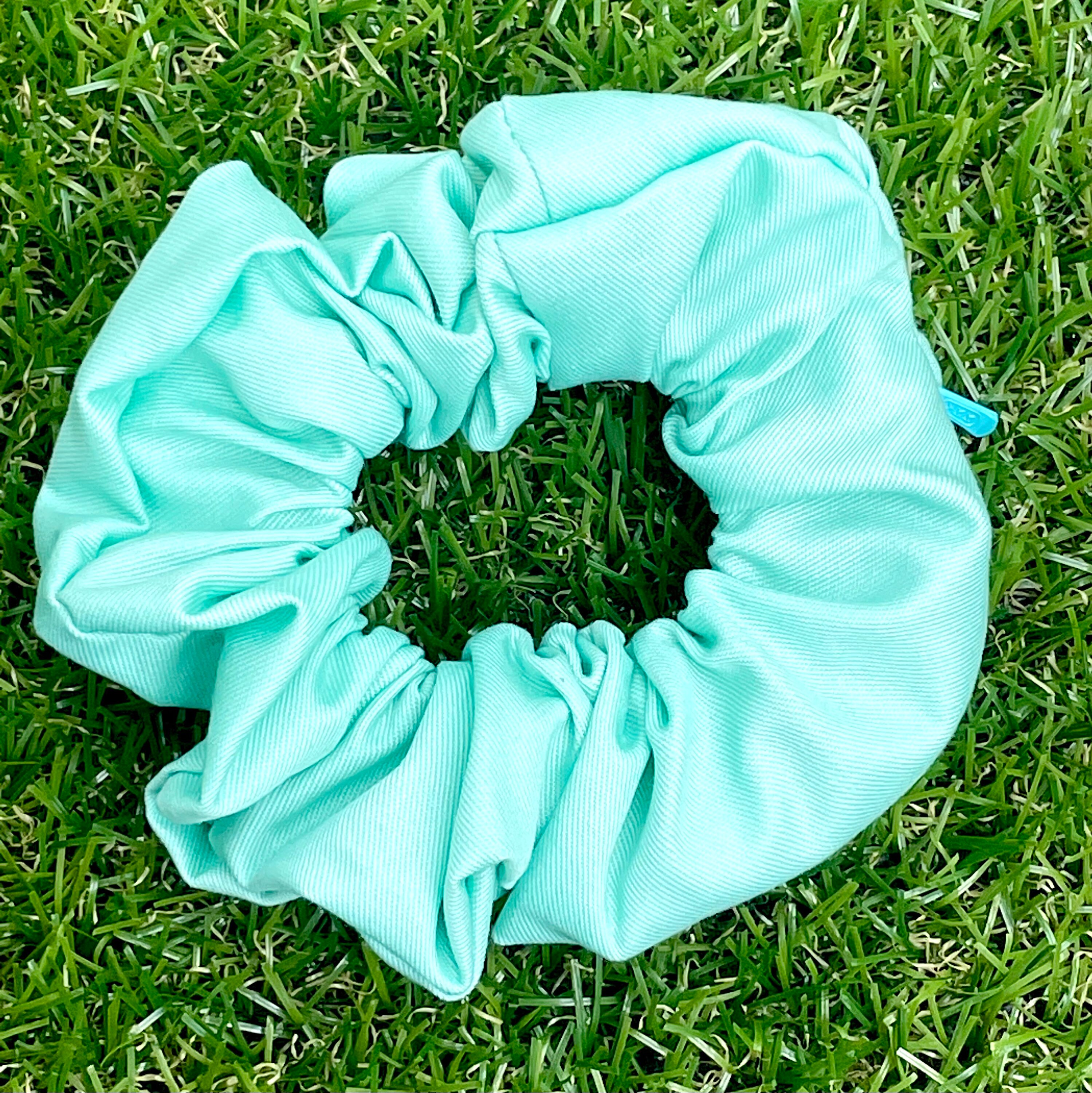 Zipper Scrunchie Mint Green Secret Pocket Zip Scrunchie Etsy