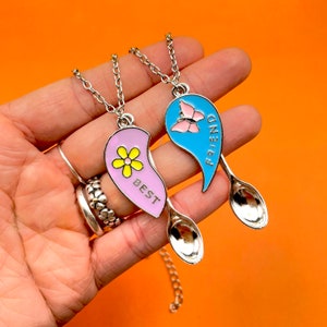 Spoon necklace, Y2K friendship necklace, good luck, mini spoon