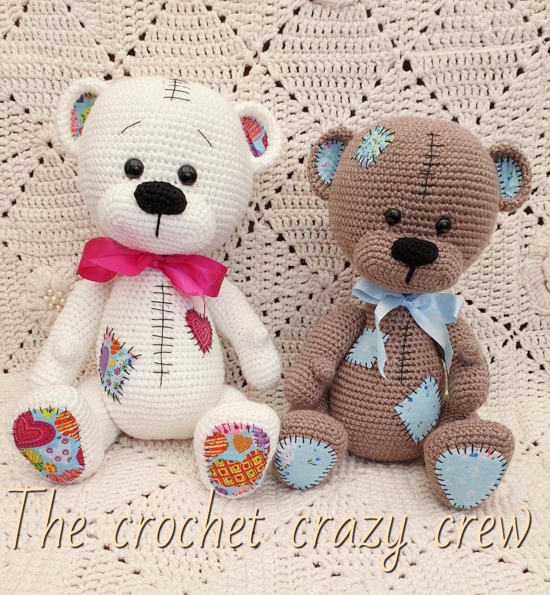 patched teddy bear