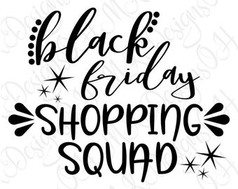 Archivo SVG de corte de camiseta grupal para el equipo de compras del Viernes Negro (descarga digital)