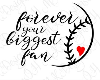 Biggest Fan Baseball Softball SVG, Family Shirt Design (Digital Download)